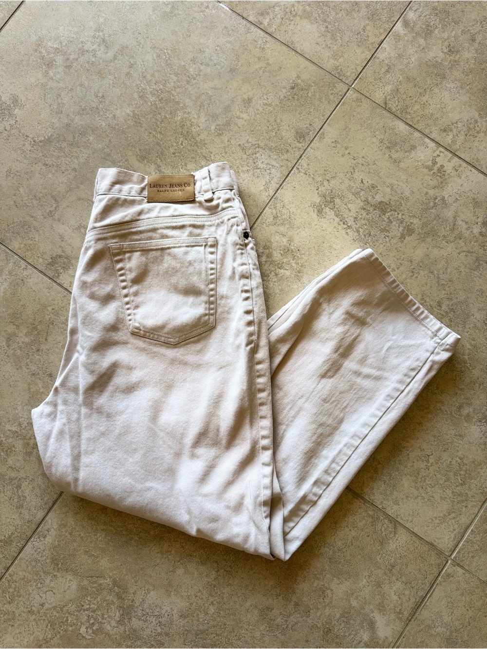 Polo by Ralph Lauren Cream High-Rise Women's Jeans